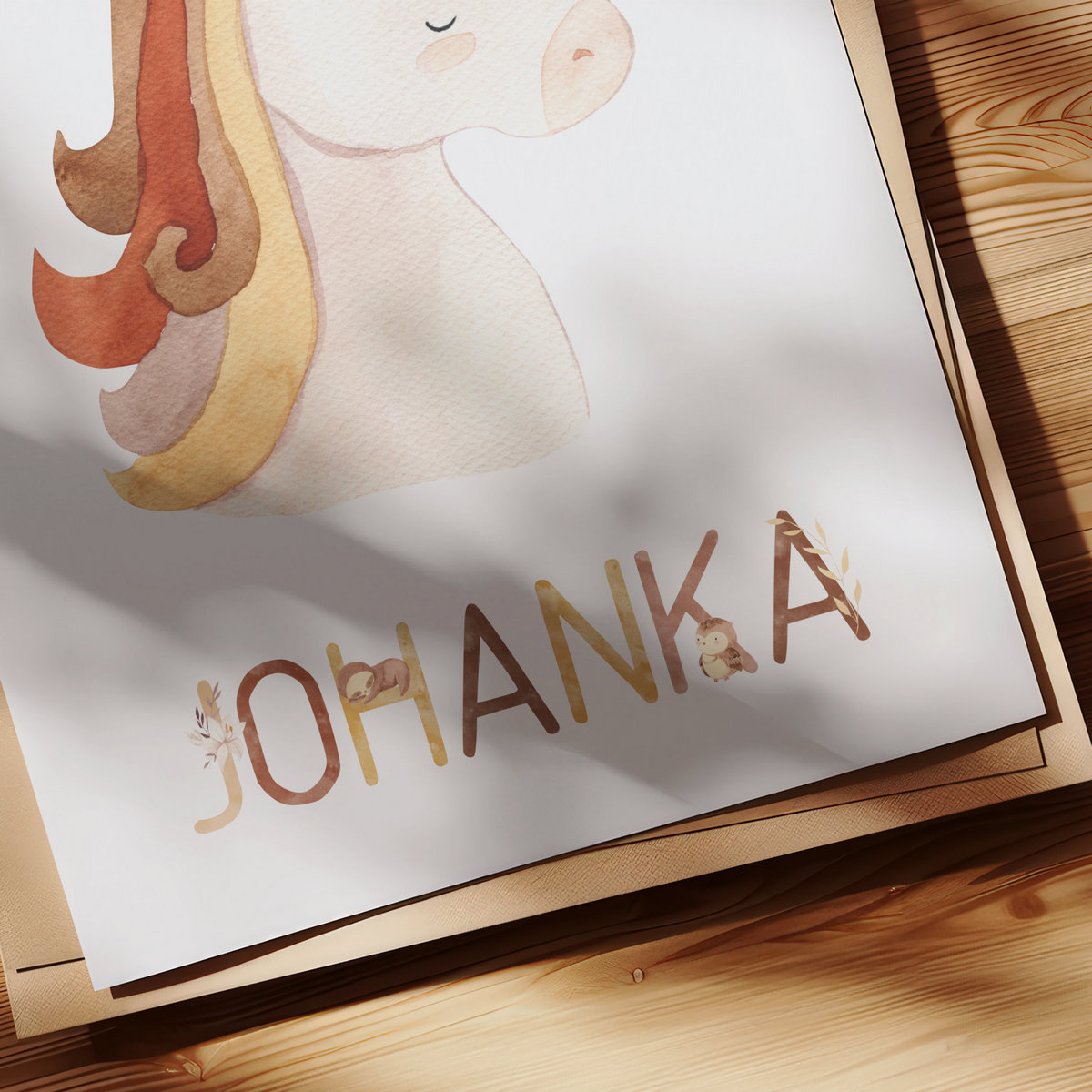 plakat boho zviratka detail